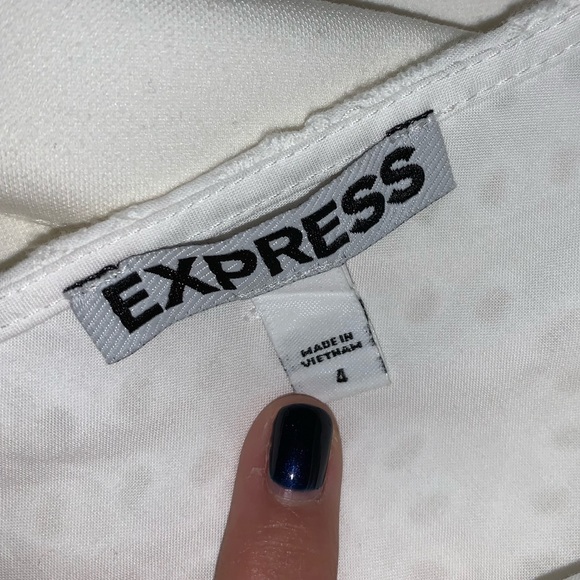 NEW WITH TAGS!! Express White Romper - Picture 3 of 3